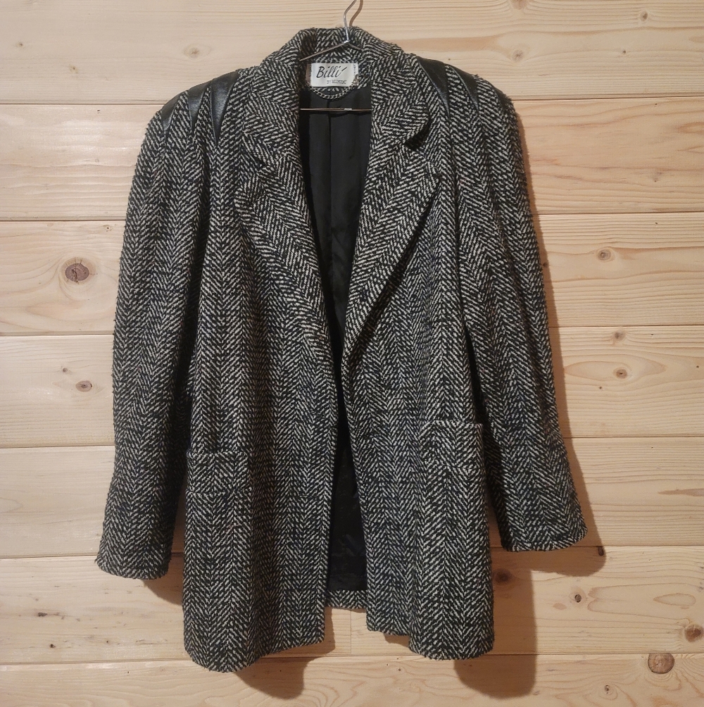 Vintage Bill By Billycoat Women's Jacket With Shoulder Pads Size M 22x33